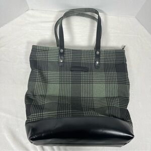 Farmhouse Is My Style Farmhouse Fever Bag Plaid Tote with Black Accents